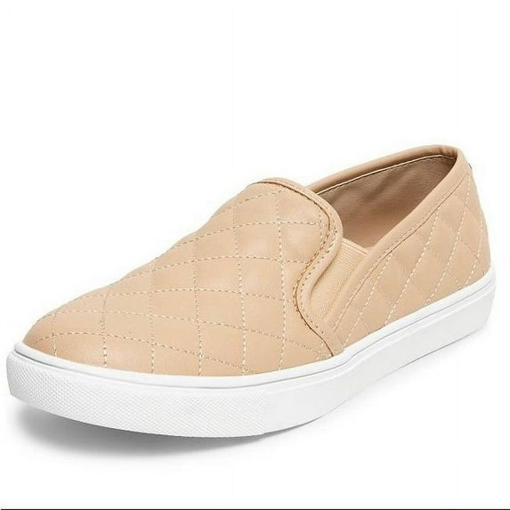 Steve Madden Ecentrcq Sporty Chic Quilted Slip-on Round Toe Low Top Sneaker Nude (Nude, 8)