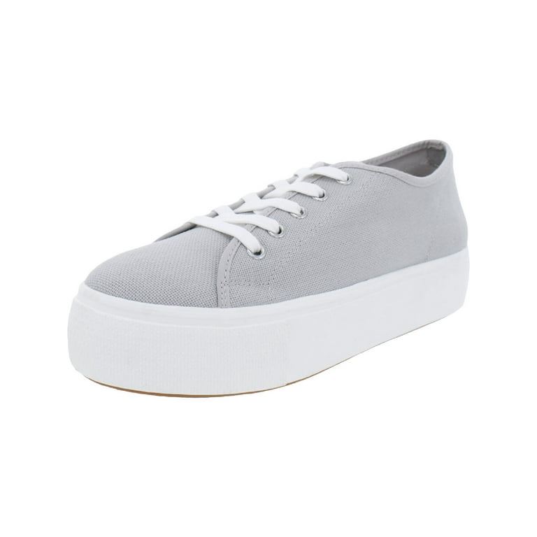 Steve Madden Elore Light Grey Lace Up Chunky Heel Low Top Breathable Sneakers Light Grey 8.5 Walmart