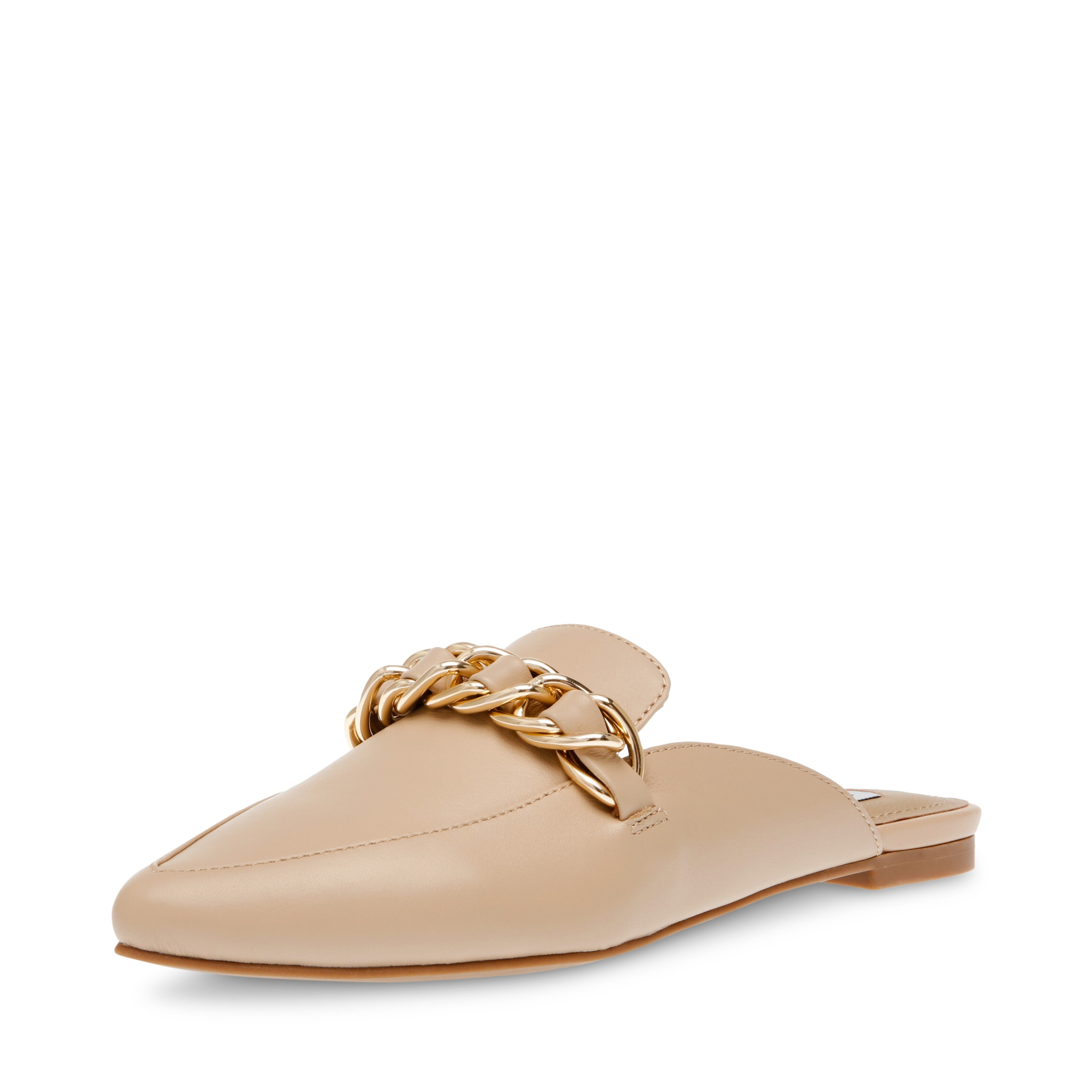Ajio Steve Madden Mule Flats Steve Madden Faine Natural Leather