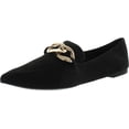 thumbnail image 1 of Steve Madden Famed Pointed Closed Toe Slip-On Loafer Flat Black Suede (Black Suede, 7), 1 of 3