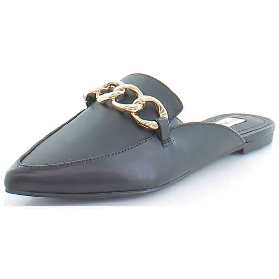 Steve Madden Forte Flat Black Leather  FORT06S1-001 Women's Size 6.5