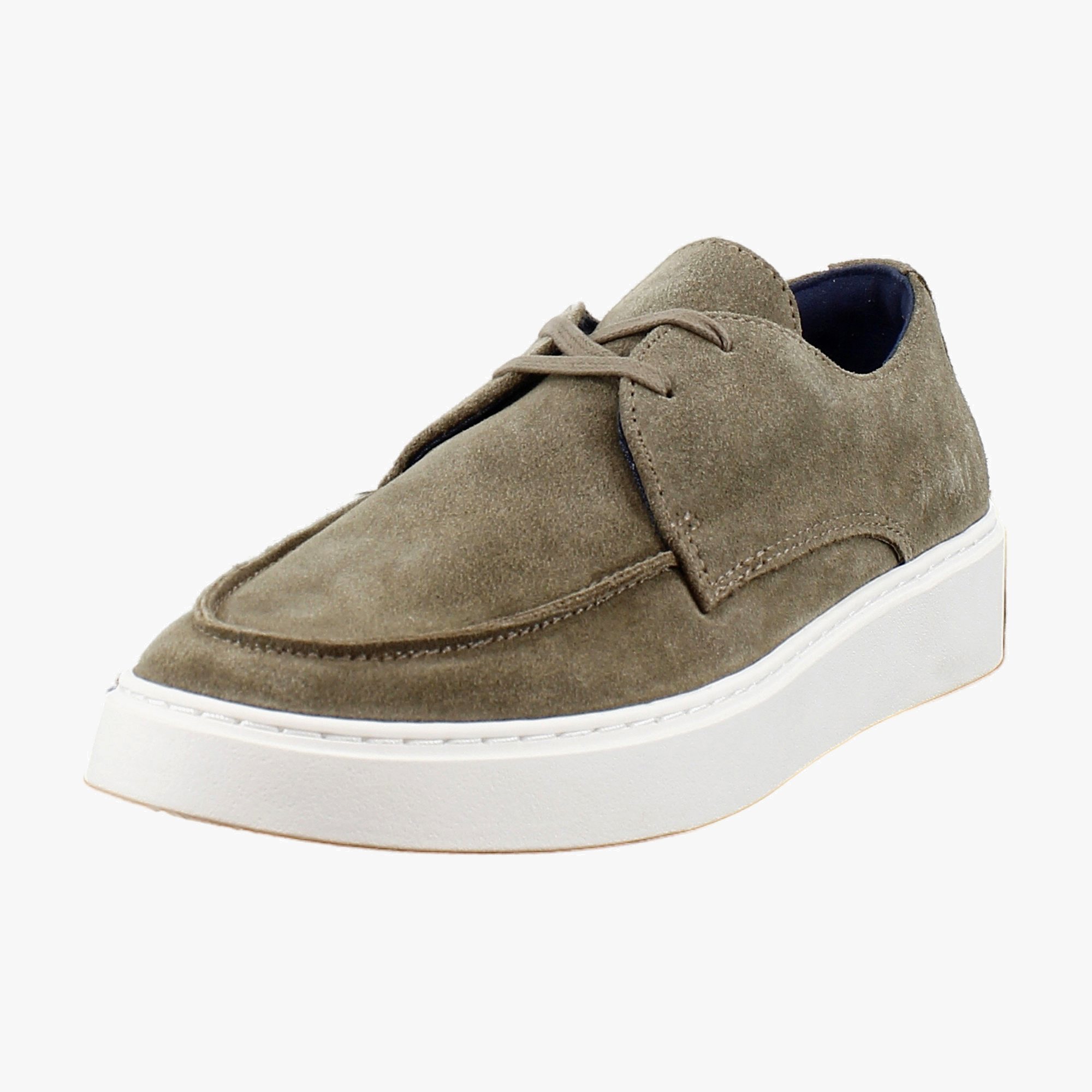 Mocasines y zapatos sin cordones Frankk para hombre, gamuza gris topo, talla 11.5 M