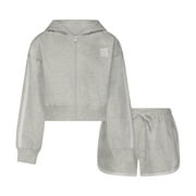 Steve Madden Girls Active Zip Hoodie and Gym Short, Sizes 4-16