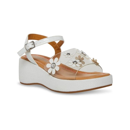 Steve Madden Girls Farrah Big Kid Floral Wedge Sandals