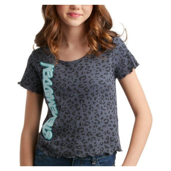 Steve Madden Girls' Shirt - Casual Short Sleeve Fashion Logo T-Shirt for Girls - Kids' Graphic Tee - Youth Top (4-16)