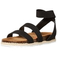 thumbnail image 1 of Steve Madden Girls Shoes Girls Kimmie Espadrille Wedge Sandal, Black, 10 Toddler, 1 of 8