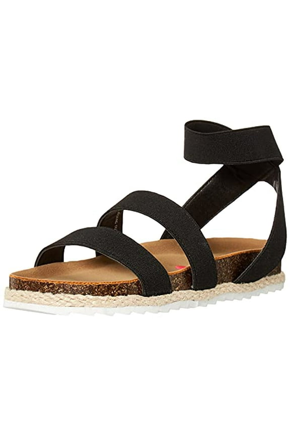 Girls Shoes Girls Kimmie Espadrille Wedge Sandal, Black, 11 Little Kid