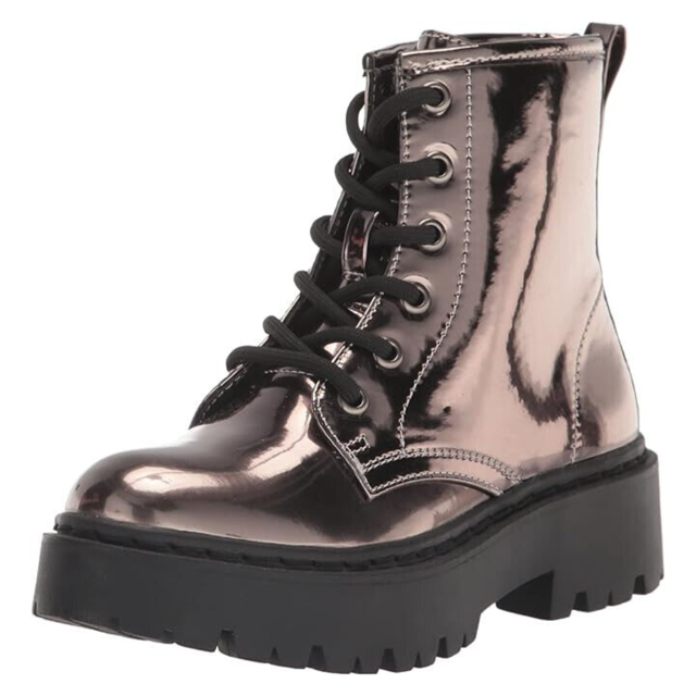 Steve Madden Girls Shoes Rockk Ankle Boot, Mirror, 4