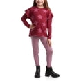 thumbnail image 1 of Steve Madden Girls Leggings Set Long Sleeve Top and Legging Pants Matching Outfit for Girls 2 Piece, 1 of 7