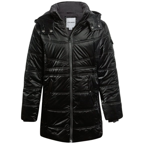 Steve Madden Girls Puffer Jacket - Insulated Long Length Parka Quilted Winter Jacket for Girls (Size: 4-16)