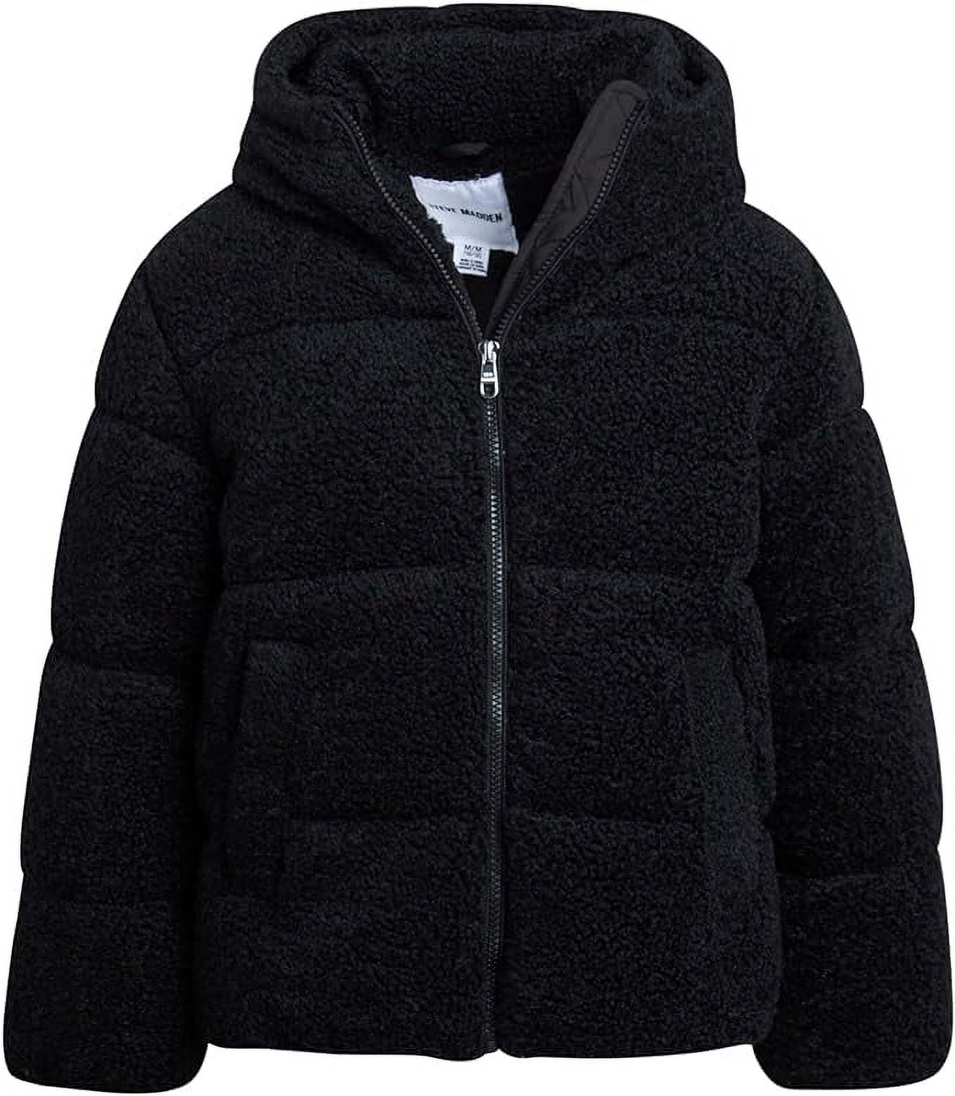 Steve Madden Girls’ Winter Jacket – Sherpa Fleece Quilted Puffer Coat ...