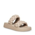 thumbnail image 1 of Steve Madden Hillary Taupe Slip On Rounded Open Toe Platform Braided Sandals (Taupe, 7), 1 of 10