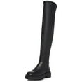 thumbnail image 1 of Steve Madden Industry Black Pull On Rounded Close Toe Over The Knee Fashion Boot (Black, 9.5), 1 of 5
