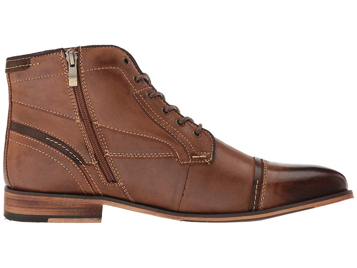 Steve Madden Tan Brown Leather Jeffries JEFR01M1 Lace-Up Boots 10 f62321ca-1eec-4783-8fee-  main image 2