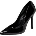 thumbnail image 1 of Steve Madden Klory Black Patent Stiletto Heel Pointed Toe Slip On Fashion Pumps (Black Patent, 7.5), 1 of 1