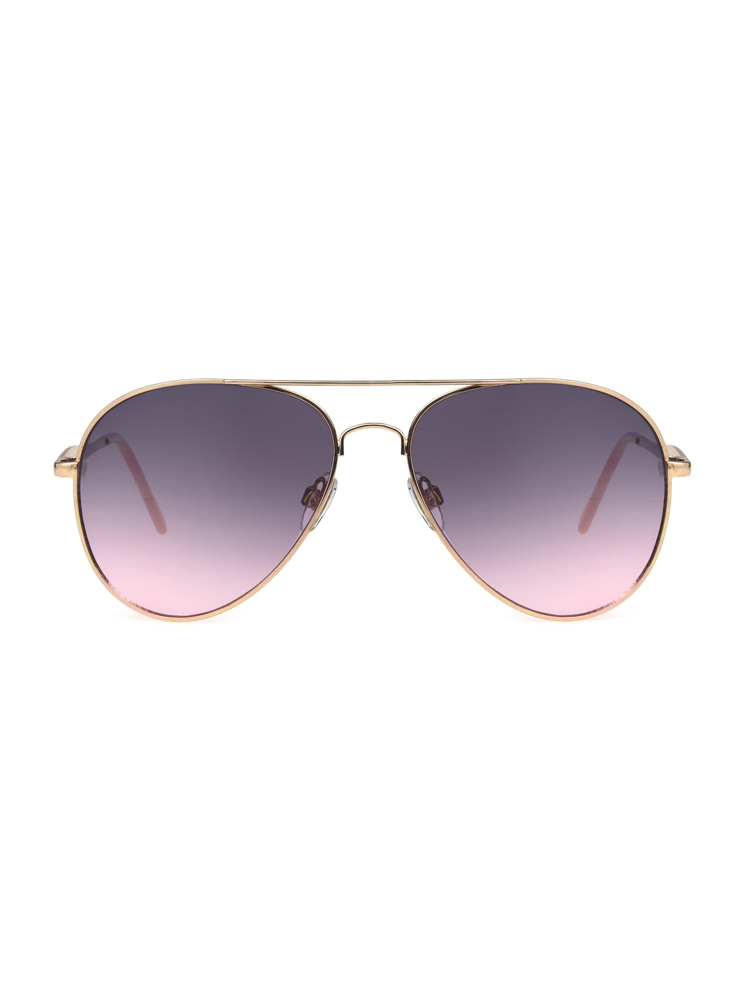 Steve Madden Ladies Aviator Rose Gold Sunglass Walmart