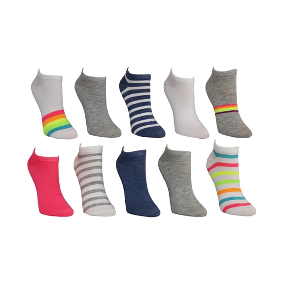 Steve Madden Ladies Comfort Soft Athletic Low Cut Socks, 10 pack