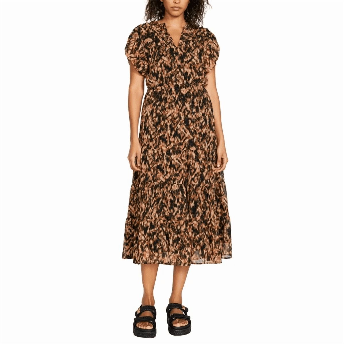 Steve Madden Ladies' Tiered Midi Dress - (Multi, XL)