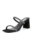 thumbnail image 1 of Steve Madden Womens Block Heels Lilah Embellished Sandals Black Size 7.5 NIB, 1 of 4