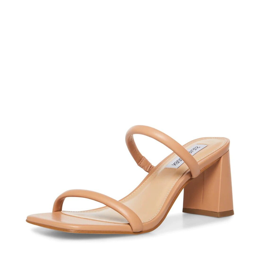 Steve Madden Women's Tielo Heeled Sandal - Braided Straps, Square Toe & Block Heel