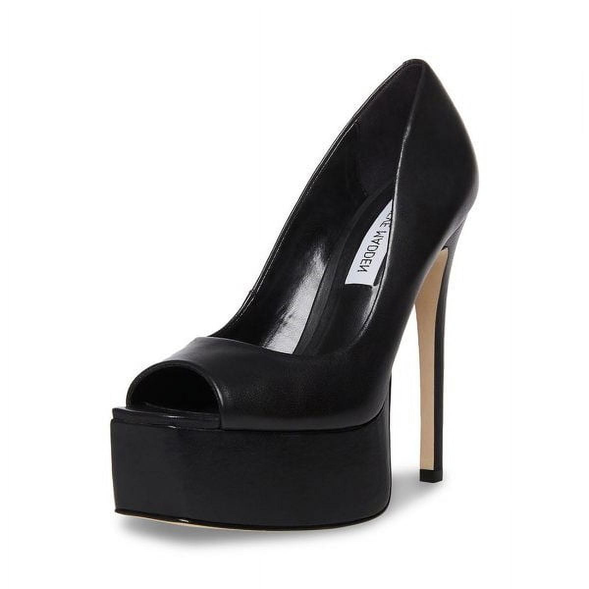 Steve Madden Lust Black Leather Fashion Slip On Stiletto Steve Madden Lust Black Leather Fashion Slip On Stiletto