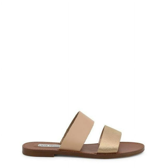 Steve Madden MALTA-GOLD-Brown-EU 39 Malta Womens Flip Flops, Gold & Brown - Size EU 39
