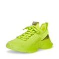 thumbnail image 1 of Steve Madden MAXIMA Lace Up Sneakers Neon Yellow Boyfriend Chunky Heel Sneakers (LIME, 6.5), 1 of 9