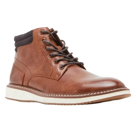 Steve Madden Men's Chukka Boots, Ankle-High, Medium, Low Heel, Chunky, Closed Toe, Brown, 9.5
