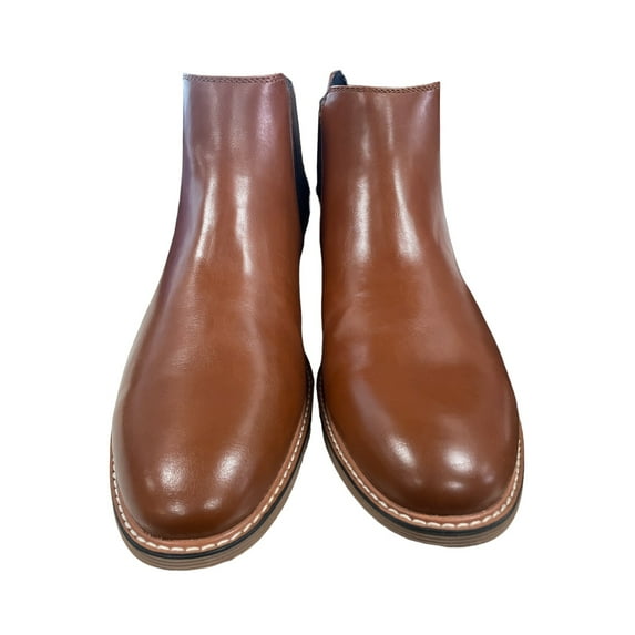 Steve Madden Men's James Chelsea Synthetic Leather Ankle Boot (Tan, 12)