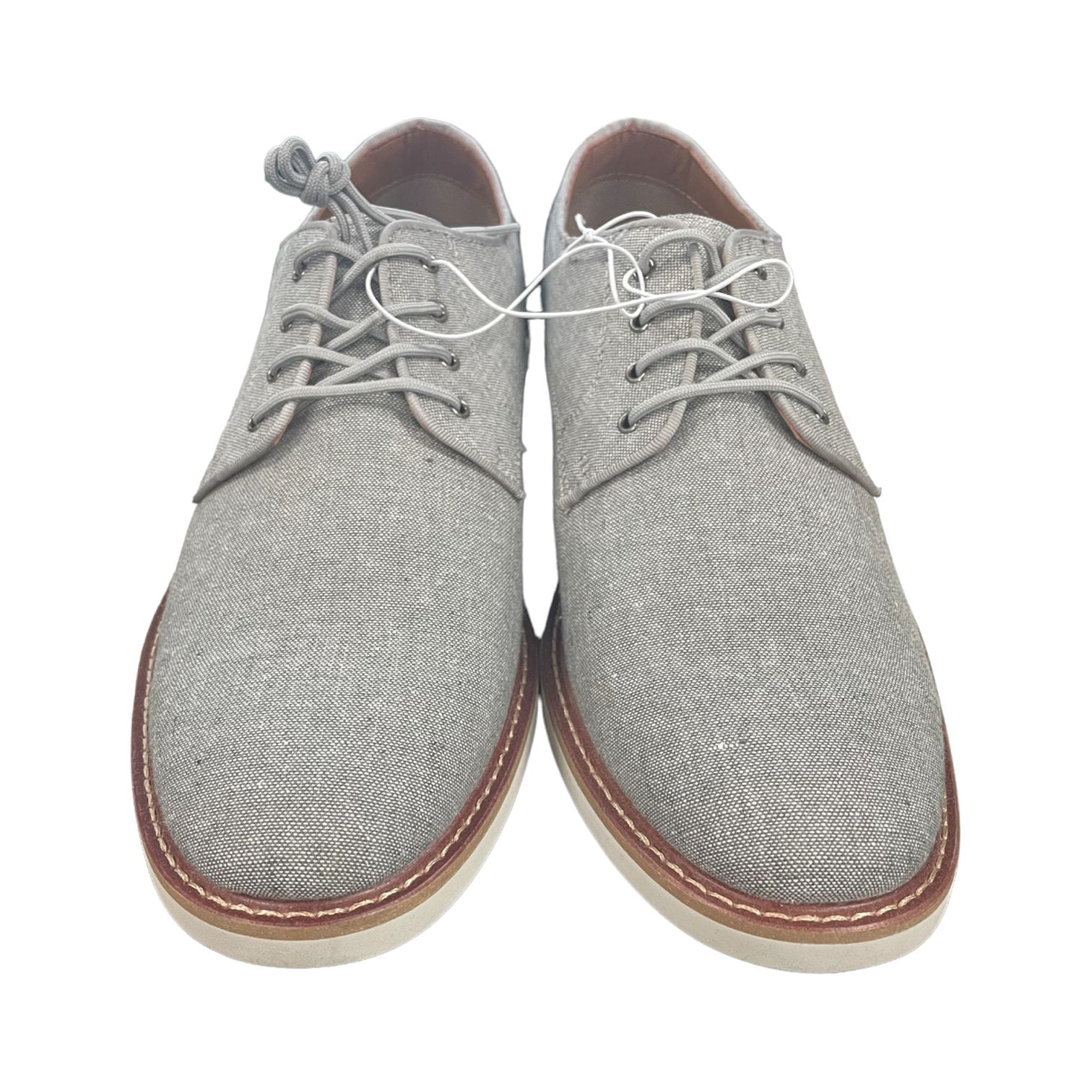 Steve Madden Gray Lace-Up Oxford Shoes Steve Madden lace up gray PU leather neutral casual shoes  main image 2