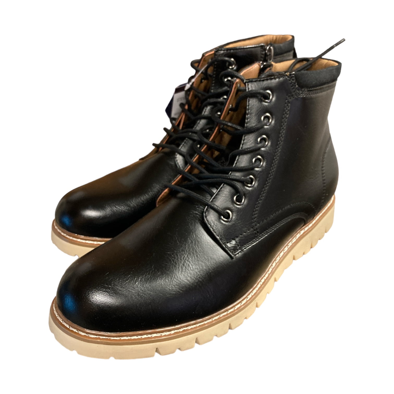 Steve Madden Men s P Bowery Lace Up Side Zipper All Day Wear Chukka Boot Black 10