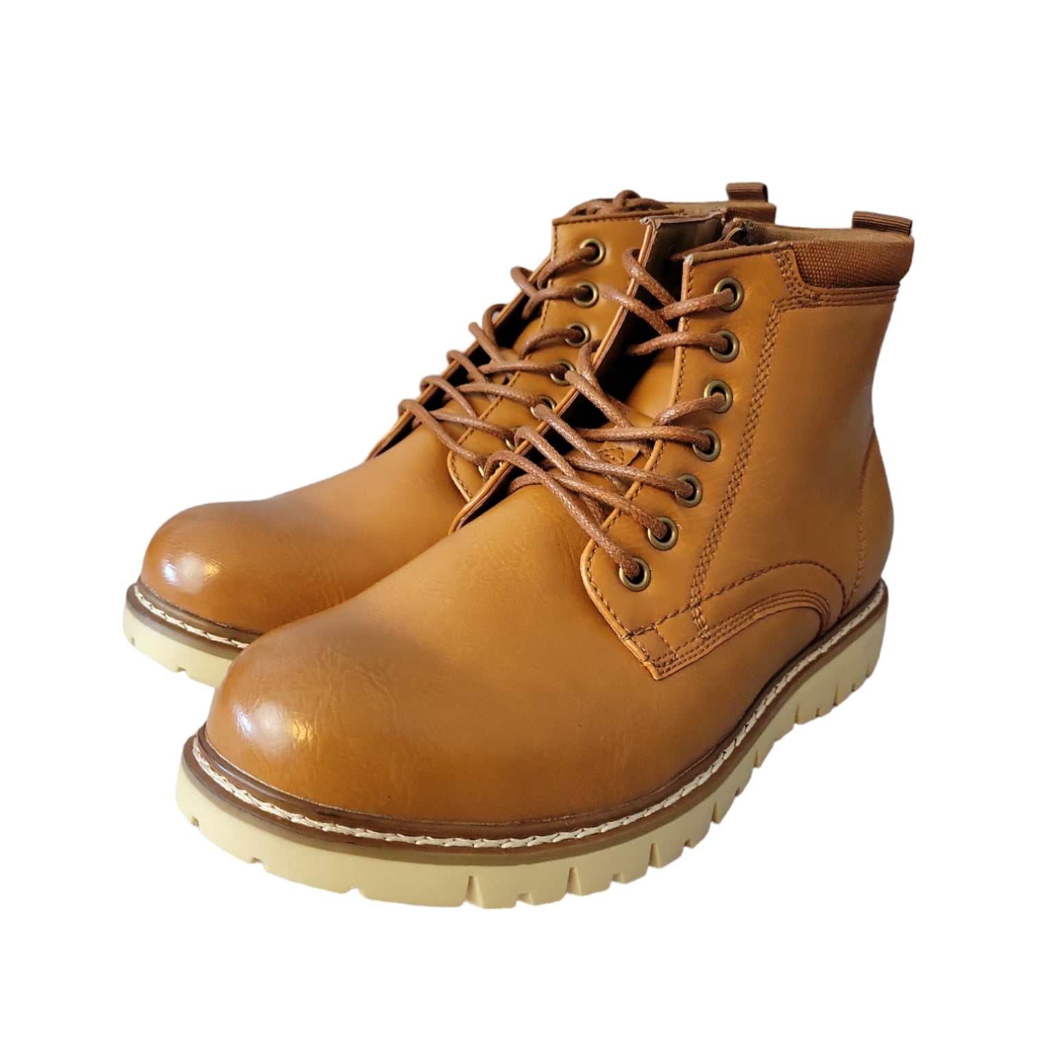 Steve Madden Men s P Bowery Lace Up Side Zipper All Day Wear Chukka Boot Cognac 13