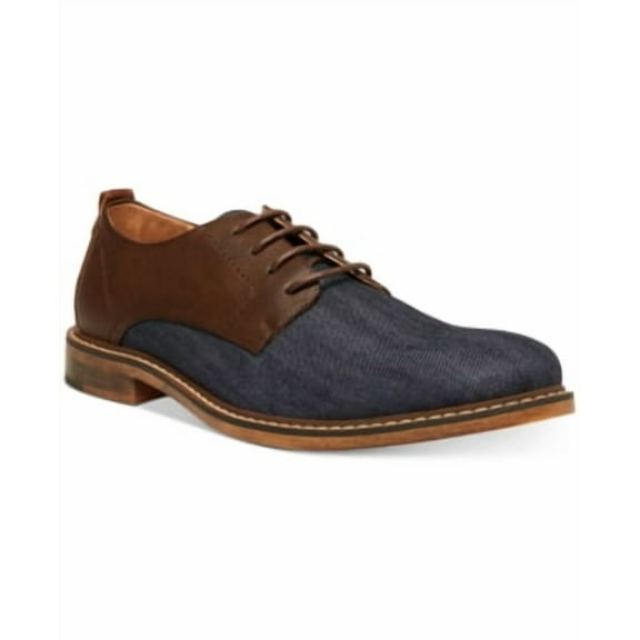Steve Madden Men's Yeller Mixed-Media Casual Oxfords Navy 9 M