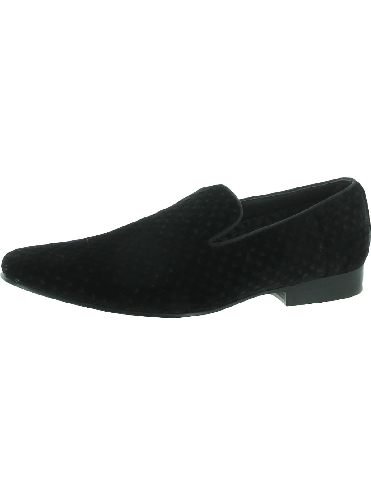 Steve Madden Mens Lifted Velvet Padded Insole Smoking Loafers