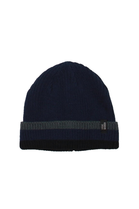 Mens Warm Cold Weather Beanie Hat Navy O/S