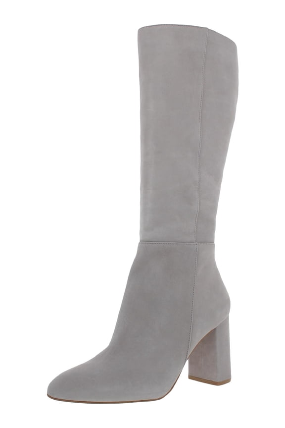 Ninny Women's Leather Block Heel Knee High Boots