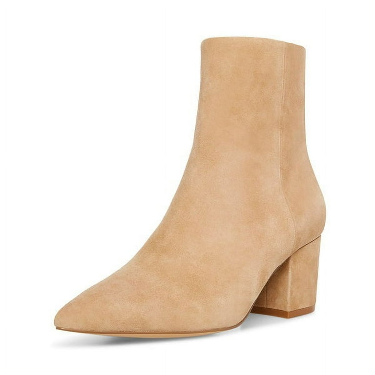 Steve Madden Ossie Tan Suede Zipper Closure Sleek Pointed Toe Ankle Boots Tan Suede 8.5 Walmart