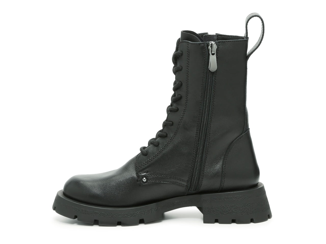 【追跡あり!】STEVE MADDEN デルタ ニットソックス ブーツ 防水 Steve Madden Pledge Black Leather Fashion Chunky Side Zipper
