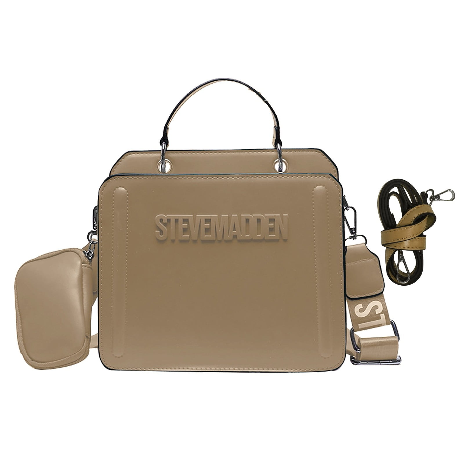 Steve Madden Borsa Bmelodie Colorblock Top Handle E Tracolla - Finitura Metallizzata, Con Catena Regolabile E Tasca Interna