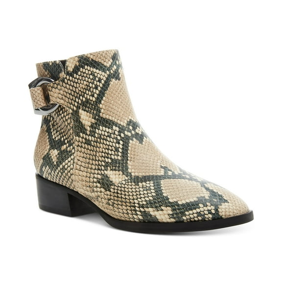 Steve Madden Ringer Natural Multi Snake Pointed Toe Riding Boot Ankle Booties (Natural Multi, 6.5)