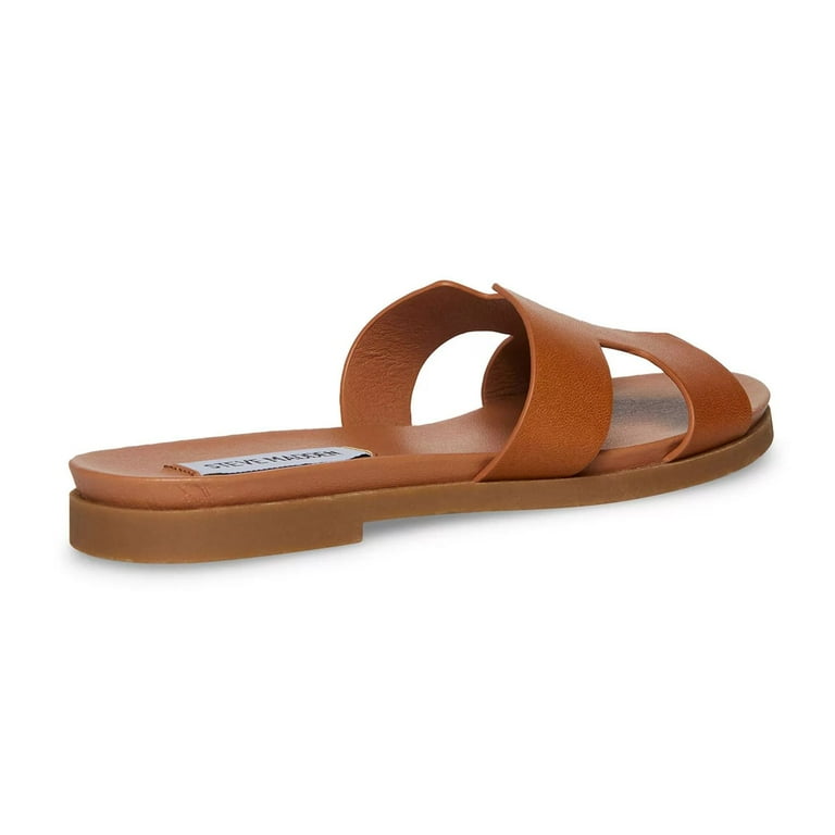 Brown slip on best sale sandals