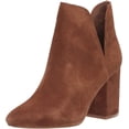 thumbnail image 1 of Steve Madden Rookie Chestnut Suede Almond Toe Pull On Block Heel Fashion Boots (Chestnut Suede, 9), 1 of 6