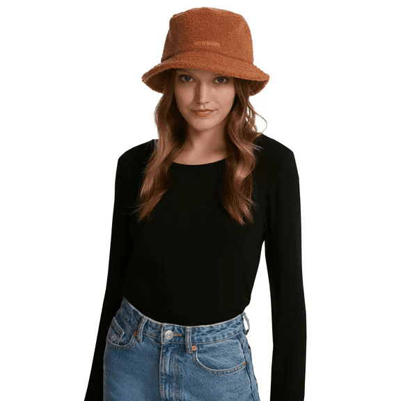 Steve Madden Sherpa Bucket Hat Choose Sz/Color: OS/Brown