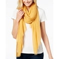 thumbnail image 1 of Steve Madden Solid Yellow Crinkle Scarf One Size Fits Most, 1 of 3