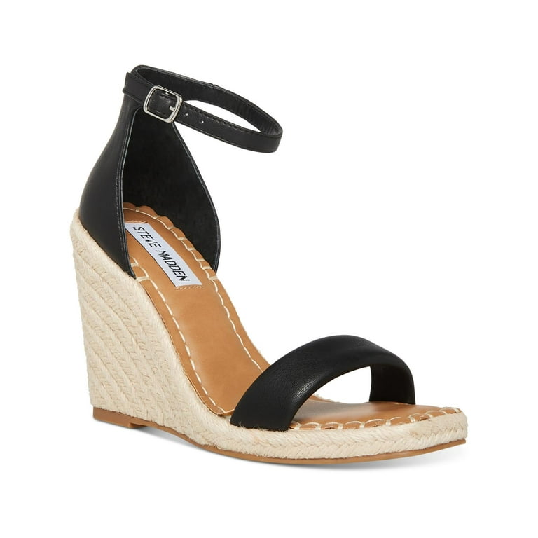 Steve madden cheap black espadrilles wedges