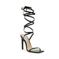 thumbnail image 1 of Steve Madden Uplift Square Toe Patent Dress Sandals Black Patent (5, Black Patent), 1 of 5