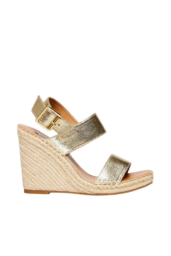 Uri Wedge Sandal Gold Leather  URI01S1-988 Women's Size 10