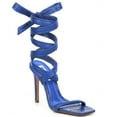 thumbnail image 1 of Steve Madden Utilize Ankle Wrap Lace-up High Heel Tie Up Open Toe Dress Sandals (7.5, BLUE U), 1 of 4