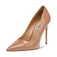 thumbnail image 1 of Steve Madden Vala Dark Blush Patent Fashion High Heel Pointed Toe Stiletto Pumps (Dark Blush Patent, 5.5), 1 of 9
