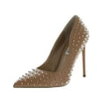 thumbnail image 1 of Steve Madden Vala-S Nude Embellished Printed High Stiletto Pointed Toe Pumps (Nude Stud, 6), 1 of 3